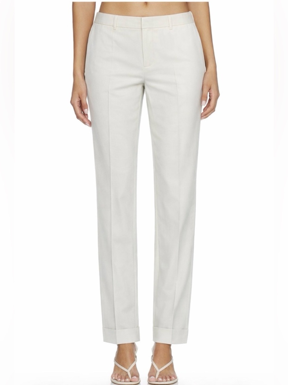 VOGUE “must have” for 2026 Jil Sander Women's Cream Cuffed Pants Size 8